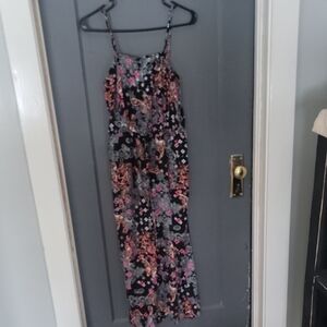 Floral Black Jumpsuit